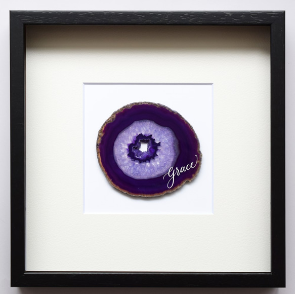 Wall letter◇grace／Wall decor／calligraphy agate slice 2枚目の画像