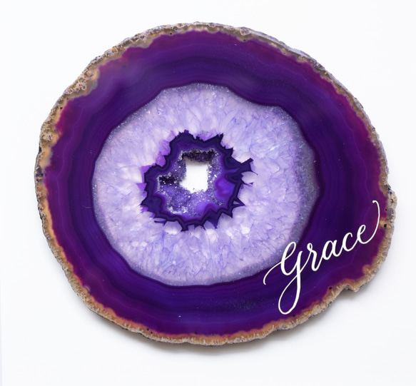 Wall letter◇grace／Wall decor／calligraphy agate slice 3枚目の画像