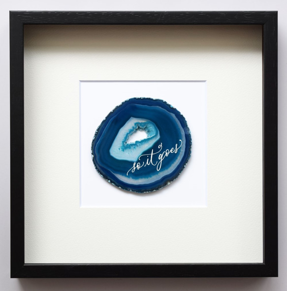 Wall letter◇so it goes／Wall decor／calligraphy agate slice 2枚目の画像