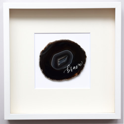 Wall letter◇brave／Wall decor／calligraphy agate slice 1枚目の画像