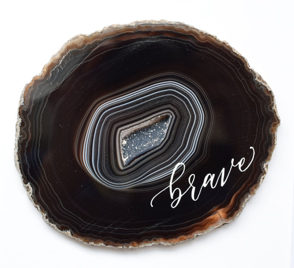 Wall letter◇brave／Wall decor／calligraphy agate slice 3枚目の画像