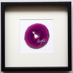 Wall letter◇bright／Wall decor／calligraphy agate slice 2枚目の画像