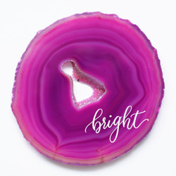 Wall letter◇bright／Wall decor／calligraphy agate slice 3枚目の画像