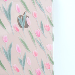 チューリップのスマホケース（クリア）iPhone7/8/SE2/XR/X/XS/11/12/13/14/15/16対応 3枚目の画像