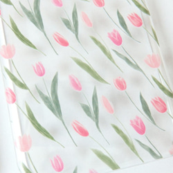 チューリップのスマホケース（クリア）iPhone7/8/SE2/XR/X/XS/11/12/13/14/15/16対応 4枚目の画像