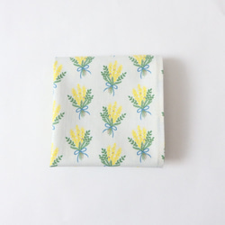ミモザの大判ハンカチ〈オリジナル生地〉お弁当包みなどに♪ 3枚目の画像