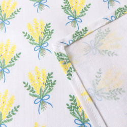 ミモザの大判ハンカチ〈オリジナル生地〉お弁当包みなどに♪ 6枚目の画像