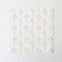 秋冬 コスモスのふわふわガーゼハンカチ 5枚目の画像