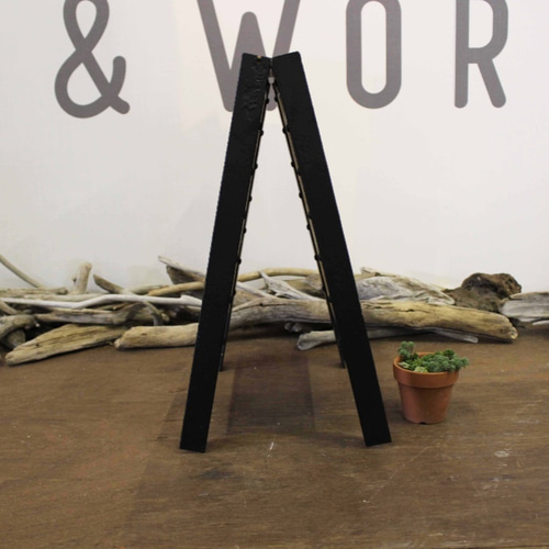 看板の廃材で作った/A型看板/アイアン+木/受注生産/インダストリアル