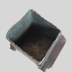 鉄の 植木鉢カバー  プランターカバー 125×125　希少部位　溶断  D1 3枚目の画像
