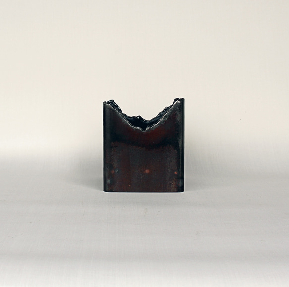 鉄の植木鉢  角パイプ  125×125  溶断  C3 2枚目の画像