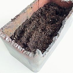 鉄の植木鉢  角パイプ  125×125  溶断  C7 5枚目の画像