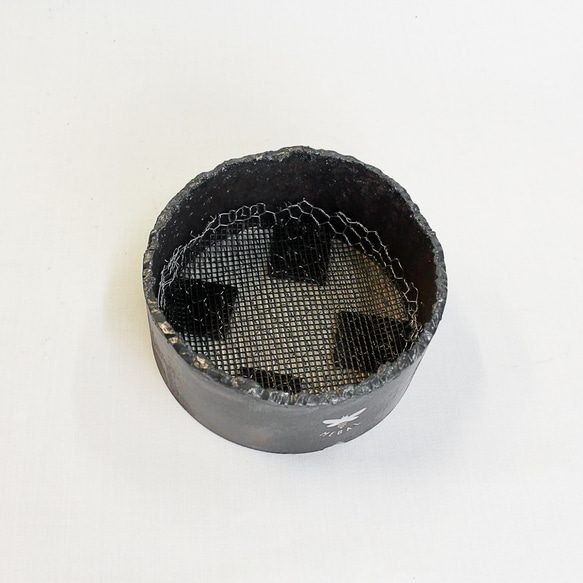 鉄の植木鉢  丸パイプ  165.2φ  溶断  F2 3枚目の画像
