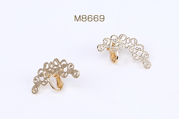 彼女へのプレゼント K18YG 透かし柄 ピアス 18金イエロー