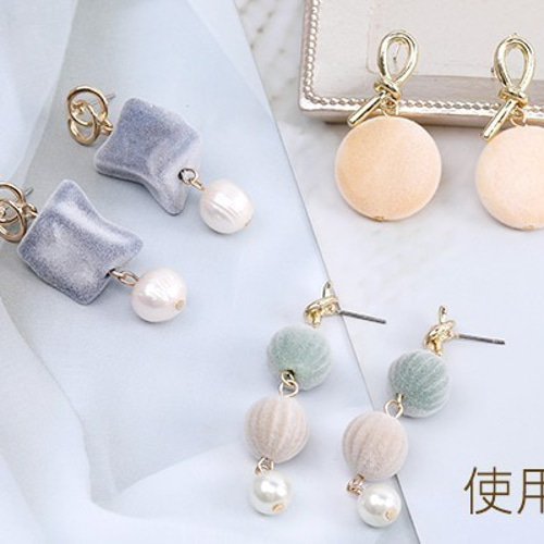 A3433-4 18個 フロッキービーズ コイン型 20mm 3X（6ヶ） ビーズ  