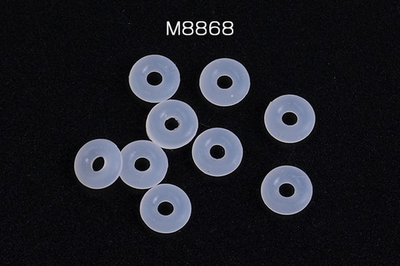 M8868 30個 シリコンストッパー ビーズストッパー 7mm 3 x（10ヶ） 1枚目の画像