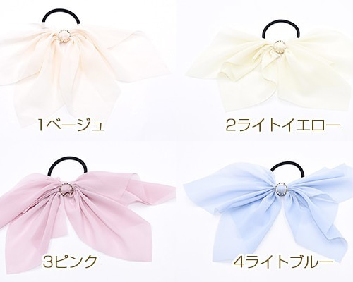 KH125-2 5個 ヘアゴム リボンB ヘアアクセサリー 5X【1ヶ】 ヘアゴム