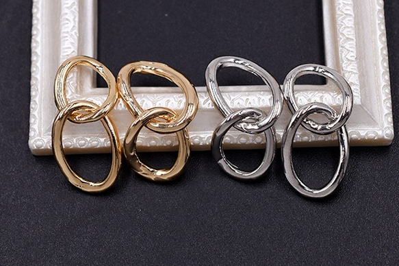 M1156-G  20個 チャームパーツ オーバルチェーン 10×21mm 2X【10ヶ】 4枚目の画像