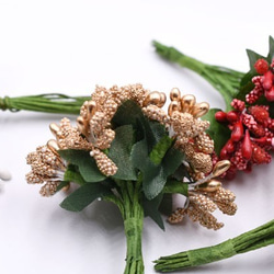 ZA10_2 9束 クリスマス 花束 造花 フラワー　ネコポス不可 3X【3束】 4枚目の画像