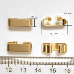 M848_G 6個 ループタイ 2個入 3X【2ヶ】 2枚目の画像