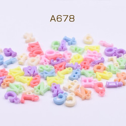 A678 90g 高品質アクリルチャーム アルファベット カラーミックス3×【30g】 1枚目の画像