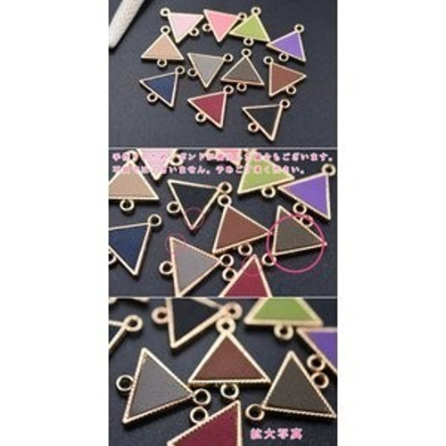 M1619-3 20個 チェーンパーツ チャームパーツ模様入り 2カン付き