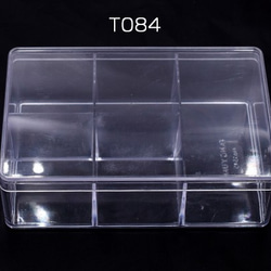 T084 3個 アクセサリーケース 長方形 10×15×4.5cm クリア※ネコポス不可 3×【1ヶ】 1枚目の画像