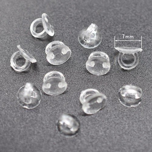 A186 300個 ボタン足 ゴム留め 7mm 100個セット 手芸用パーツ 貼り付け 