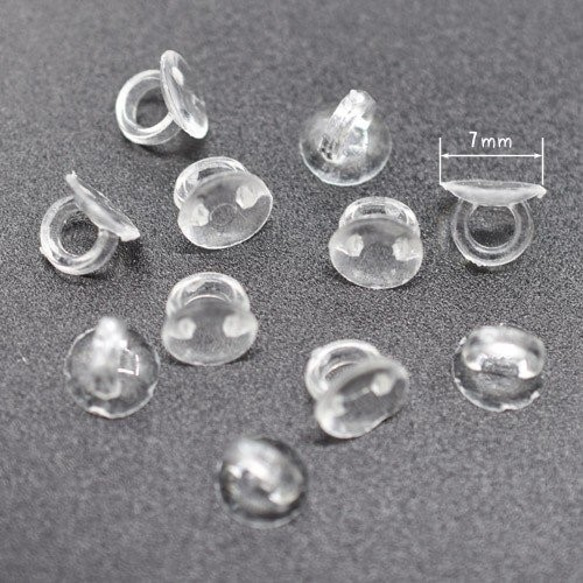 A186 300個 ボタン足 ゴム留め 7mm 100個セット 手芸用パーツ 貼り付け