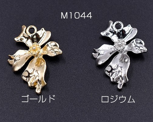 M1044-R 20個 チャームパーツ フラワー 21×28mm 2X【10ヶ