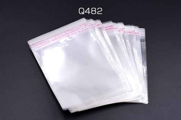 Q482 300枚 OPP袋 透明テープ付き 10×14cm 3X【100枚】 1枚目の画像