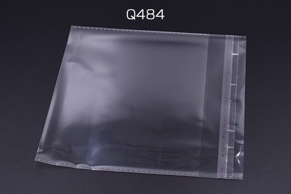 Q484 200枚 OPP袋 透明テープ付き  16×16cm 2X【100枚】 1枚目の画像