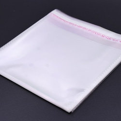 Q484 200枚 OPP袋 透明テープ付き  16×16cm 2X【100枚】 2枚目の画像