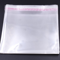 Q484 200枚 OPP袋 透明テープ付き  16×16cm 2X【100枚】 3枚目の画像