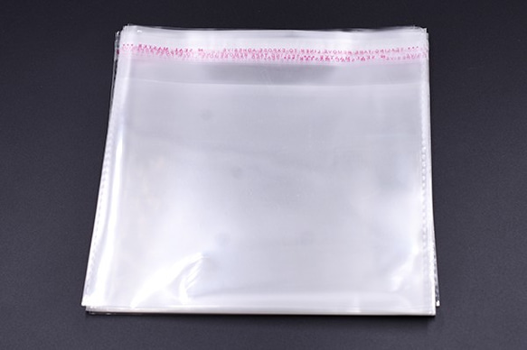 Q484 200枚 OPP袋 透明テープ付き  16×16cm 2X【100枚】 3枚目の画像