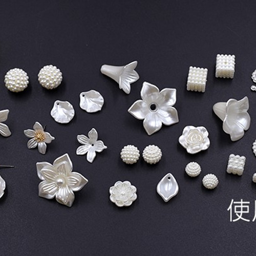 A2630 90個 アクリルビーズ ボール パール風 16mm ホワイト 3x
