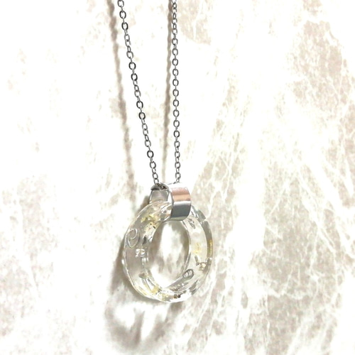 UA008 ルチルクォーツ 輪っか23mm リング型 オルゴナイト ペンダント