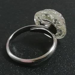 SH043 クリスタル 11号フリー 円形15mm ラウンド オルゴナイト 指輪 リング silver 9枚目の画像
