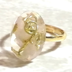 SJ048 クンツァイト ピンキーリング 3号フリー 楕円形14mm オルゴナイト 指輪 pinkgold 3枚目の画像