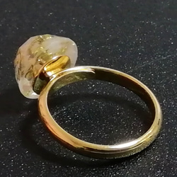 SJ050 クンツァイト 11号フリー 円形12mm ラウンド オルゴナイト 指輪 リング pinkgold 9枚目の画像