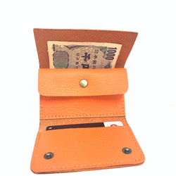 三つ折り財布　小さな財布　最小財布　本革　日本製　レザーウォレット　財布 6枚目の画像