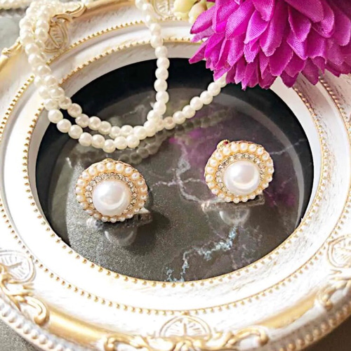 アンティークパールイヤリング イヤリング・ノンホールピアス Camel