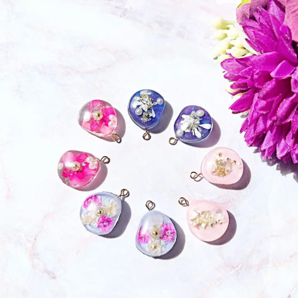 カン付き雫型レジンパーツ8個【3324】 チャーム Camel.738 通販