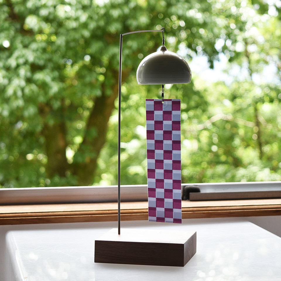 三重奏風鈴　人工竹風鈴スタンド付き