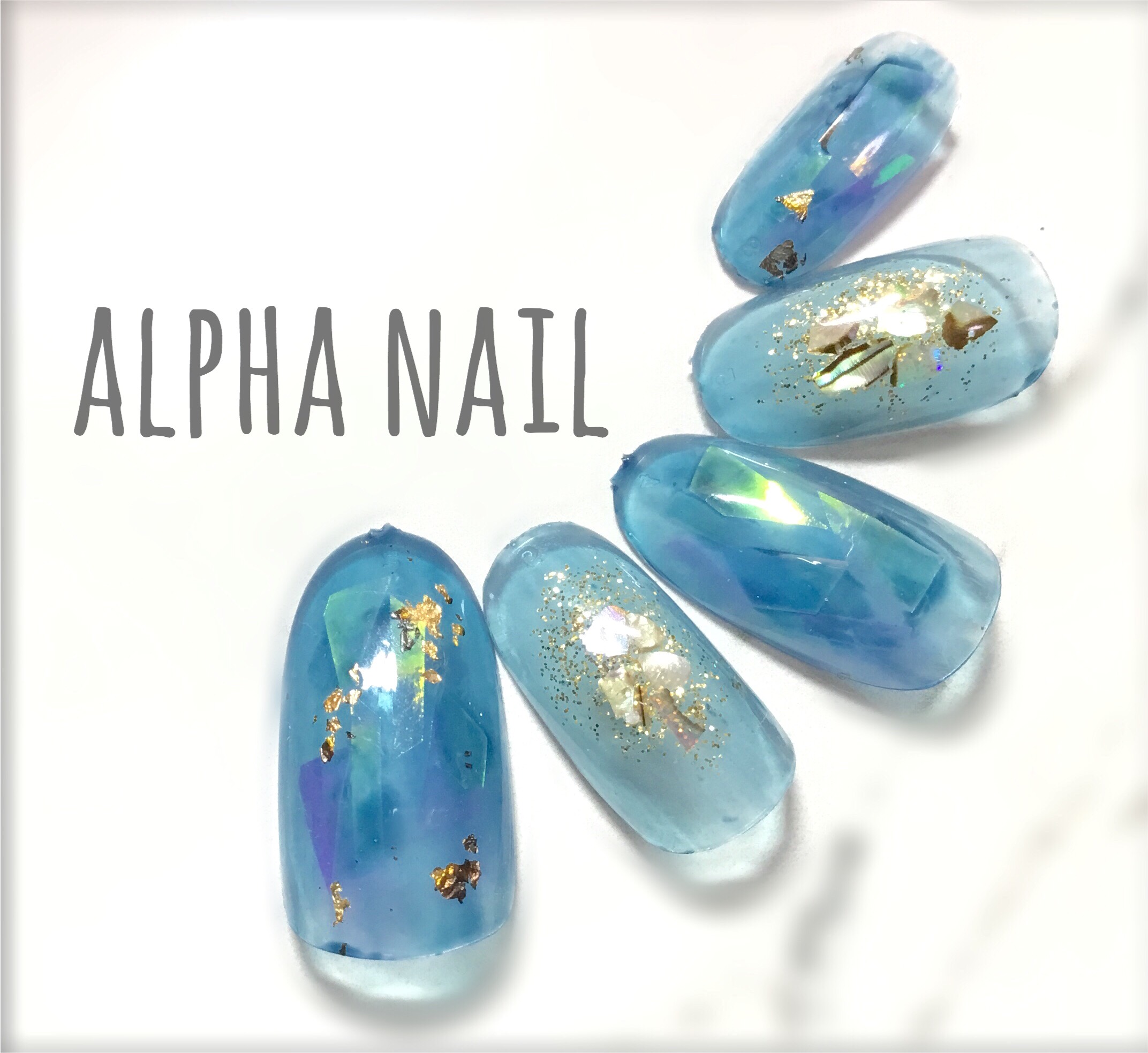 ネイルチップセット 青グレー 20個　サンプルネイルチップ　現品 FASHION NAIL XZF-002 ネイルチップ スクエア ミディアム