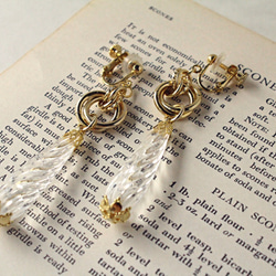 USAヴィンテージパーツのイヤリング・クリアドロップ 3枚目の画像