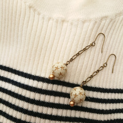 French Chic style“Starry sky”ピアス 2枚目の画像