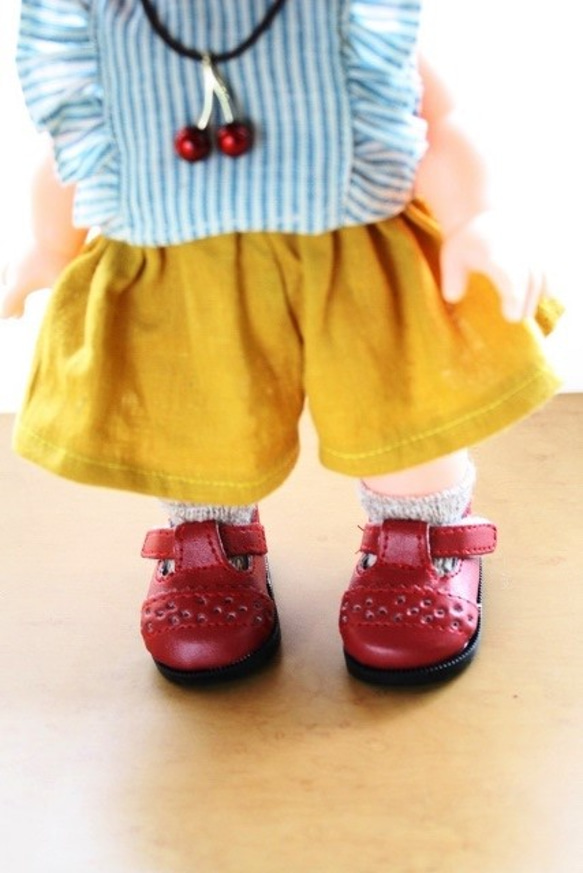 【赤】メルちゃん　ソランちゃん　アニメーターdoll　靴65㎜×35㎜　 サイズが合えば他のdollでも・・ 3枚目の画像