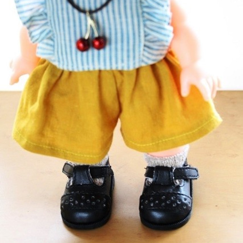 黒】メルちゃん ソランちゃん アニメーターdoll 靴65㎜×35㎜ サイズが