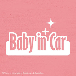 ベビーインカー／ポップロゴ001　baby in car ★ ステッカー 1枚目の画像